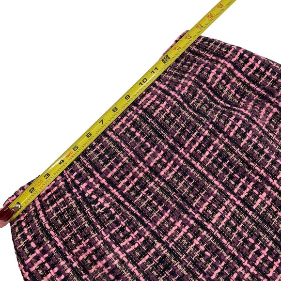 Vintage Pink & black Tweed Skirt Suit Set Size 8 First Option Acrylic/Polyester - Picture 11 of 11